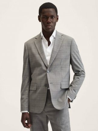 کت بلیزر مردانه خاکستری منگو (ارسال سریع)