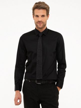 پیراهن رسمی مردانه سیاه پیرکاردین