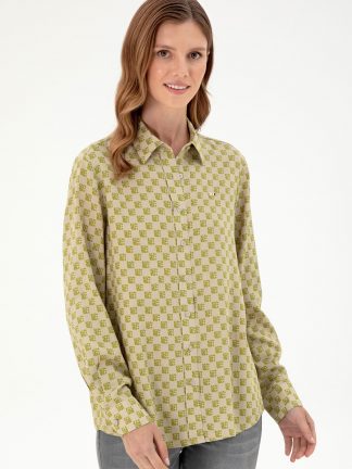 شومیز زنانه خاکی روشن یو اس پولو