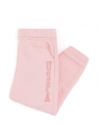 شلوار راحتی نوزاد دختر صورتی پودری یو اس پولو