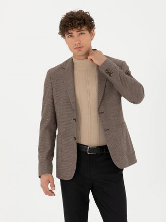 کت مردانه قهوه ای پیرکاردین