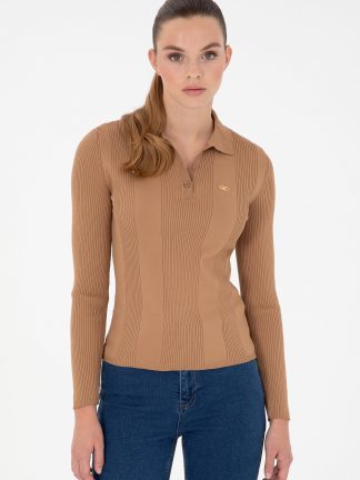 پلیور زنانه شتری یو اس پولو