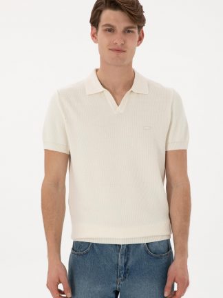 تی شرت مردانه کرم یو اس پولو