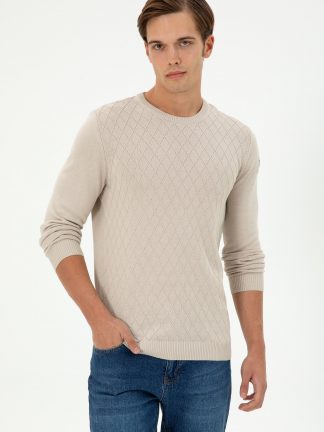 پلیور مردانه طوسی یو اس پولو