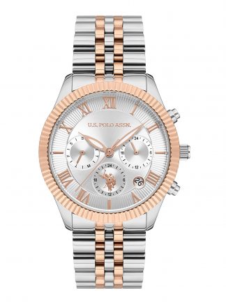 ساعت مچی زنانه خاکستری روشن یو اس پولو