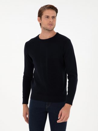 پلیور مردانه سرمه ای پیرکاردین