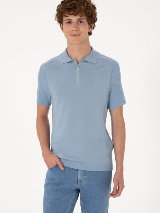 تی شرت مردانه آبی یو اس پولو