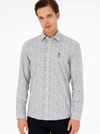 پیراهن مردانه طوسی یو اس پولو