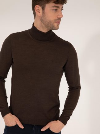 پلیور مردانه قهوه ای پیرکاردین