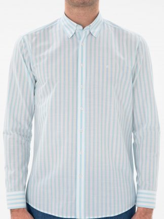 پیراهن مردانه آبی فیروزه ای کاشارل