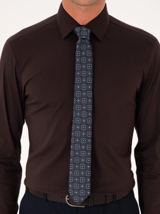 پیراهن مردانه قهوه ای تیره کاشارل