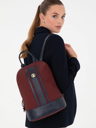 کوله پشتی زنانه زرشکی یو اس پولو