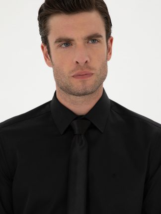 پیراهن مردانه مشکی کاشارل