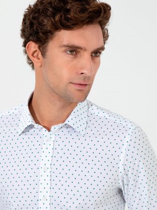 پیراهن مردانه سفید کاشارل