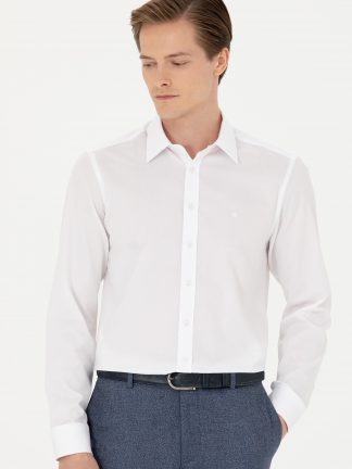 پیراهن مردانه سفید کاشارل