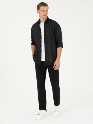 پیراهن مردانه مشکی کاشارل