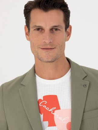 کت مردانه خاکی روشن کاشارل