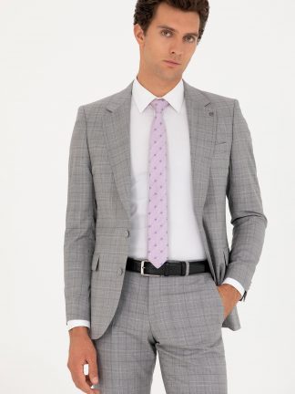 کت و شلوار مردانه خاکستری کاشارل