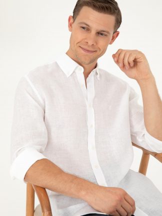 پیراهن مردانه سفید کاشارل