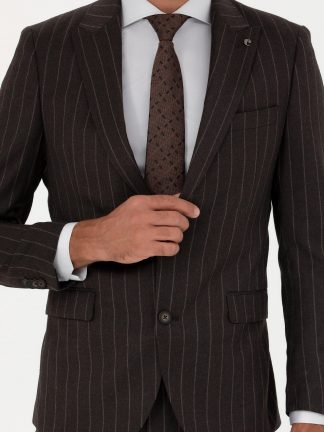 کت و شلوار مردانه قهوه ای کاشارل