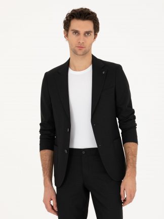 کت و شلوار مردانه مشکی کاشارل