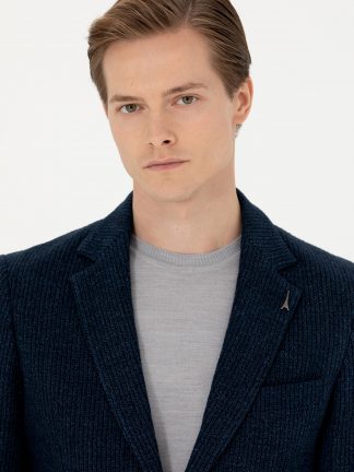 کت مردانه سرمه ای کاشارل