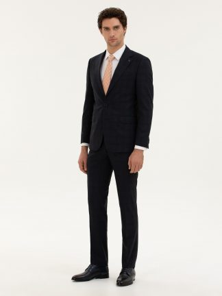 کت و شلوار مردانه سرمه ای کاشارل