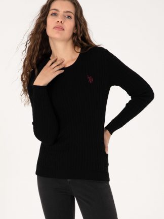 پلیور زنانه مشکی یو اس پولو