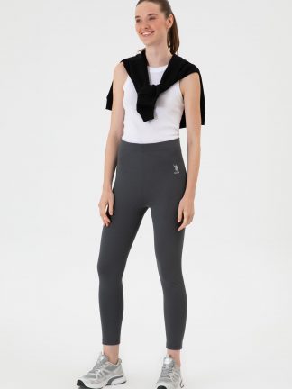 لگینگ زنانه خاکستری تیره یو اس پولو