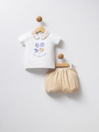 ست لباس نوزاد دختر سفید یو اس پولو