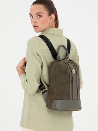 کوله پشتی زنانه خاکی روشن یو اس پولو