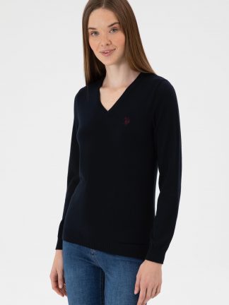 پلیور زنانه سرمه ای یو اس پولو