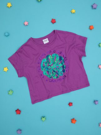 تی شرت دخترانه ارغوانی یو اس پولو