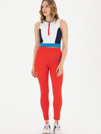 لگینگ زنانه قرمز یو اس پولو