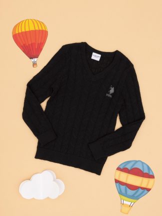 پلیور پسرانه مشکی یو اس پولو