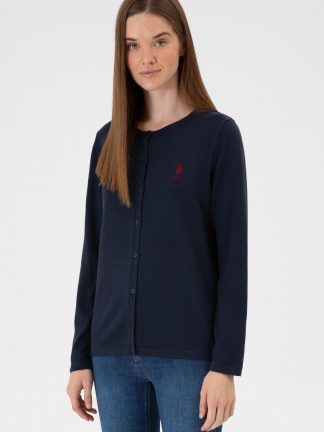 ژاکت زنانه سرمه ای یو اس پولو