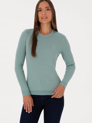 پلیور زنانه نعنایی یو اس پولو