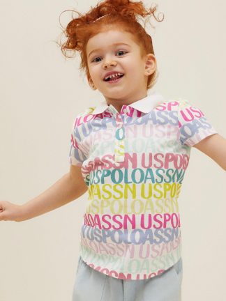 پولوشرت دخترانه سفید یو اس پولو