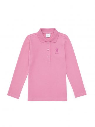 پولوشرت دخترانه صورتی تیره یو اس پولو