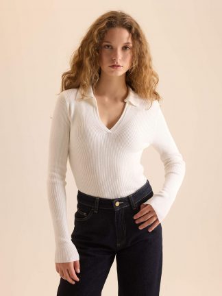 پلیور زنانه بژ دفکتو