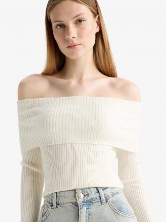 پلیور زنانه بژ دفکتو