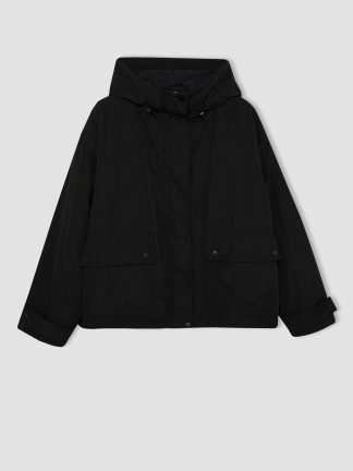 کاپشن زنانه مشکی دفکتو