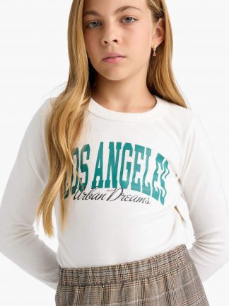 تی شرت دخترانه بژ دفکتو