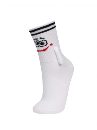 جوراب زنانه سفید دفکتو