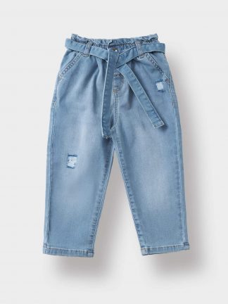 شلوار جین نوزاد دختر آبی روشن دفکتو
