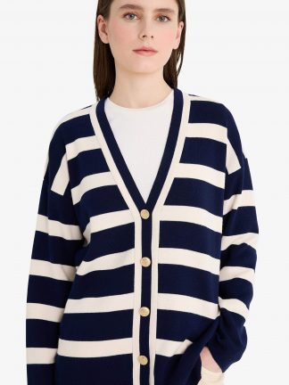 ژاکت زنانه سرمه ای دفکتو