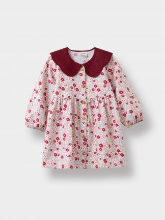 پیراهن نوزاد دختر بژ دفکتو