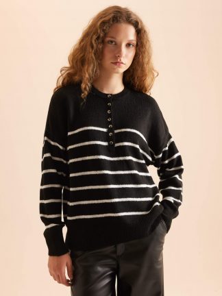 پلیور زنانه مشکی دفکتو