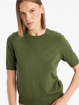 پلیور زنانه خاکی دفکتو