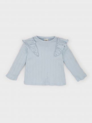 تی شرت نوزاد دختر آبی روشن دفکتو